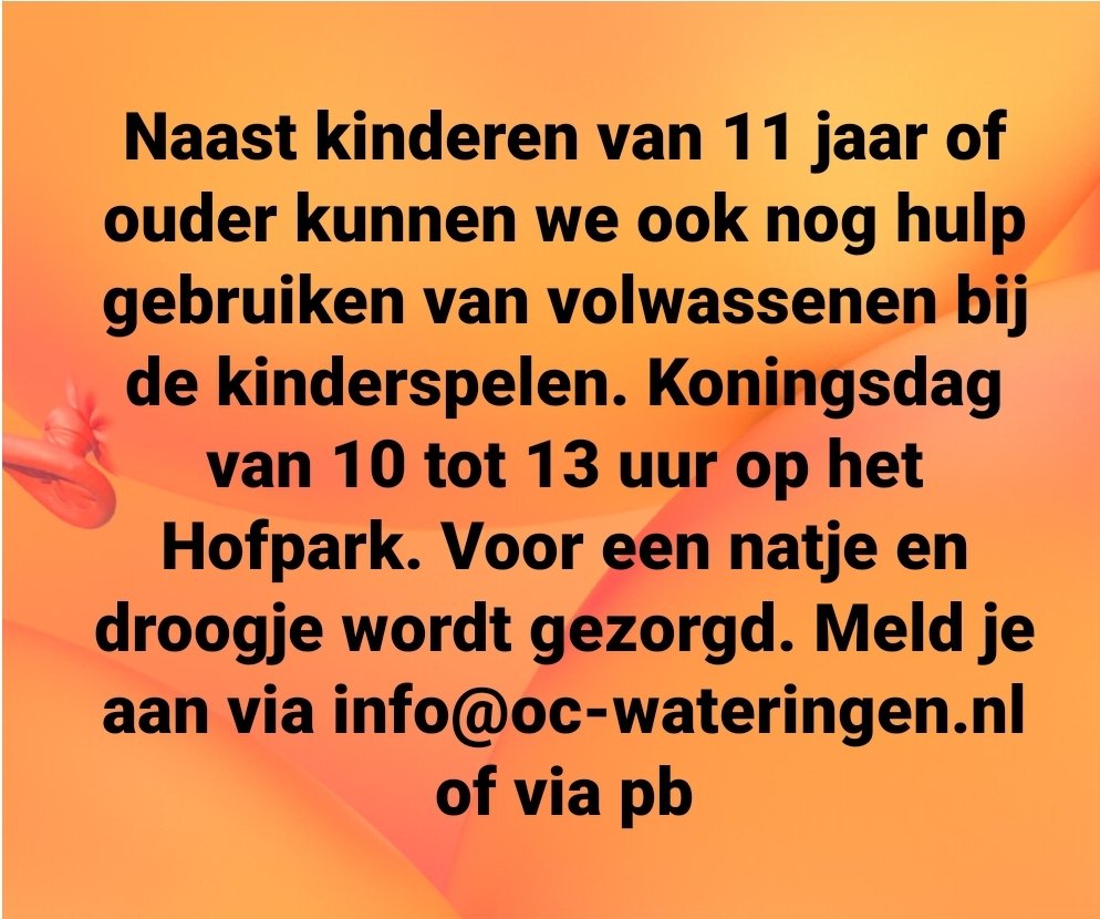 Oranje Comite Wateri (@ocwateringen) on Twitter photo 