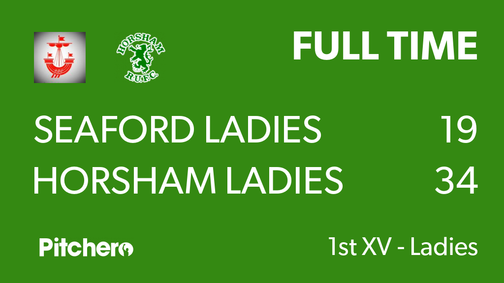 HorshamRUFC's tweet photo. FULL TIME: Seaford Ladies 19 - 34 Horsham Ladies
#SEAHOR #Pitchero
https://t.co/HCvlTcS6Y5 https://t.co/PN14xfQdUT