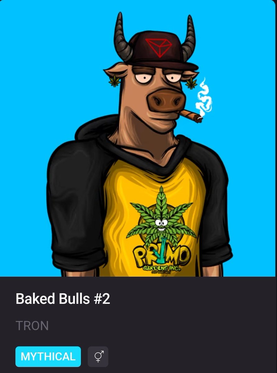 The Baked bulls available only on <a href="/OceanNFTmarket/">OceanNFTMarketplace</a> are 🔥 Lowest listed right now is 50000 #trx #hodl and enjoy the ride 
#NFTCommunity #nftcollectors #NFTshill #NFTcollections