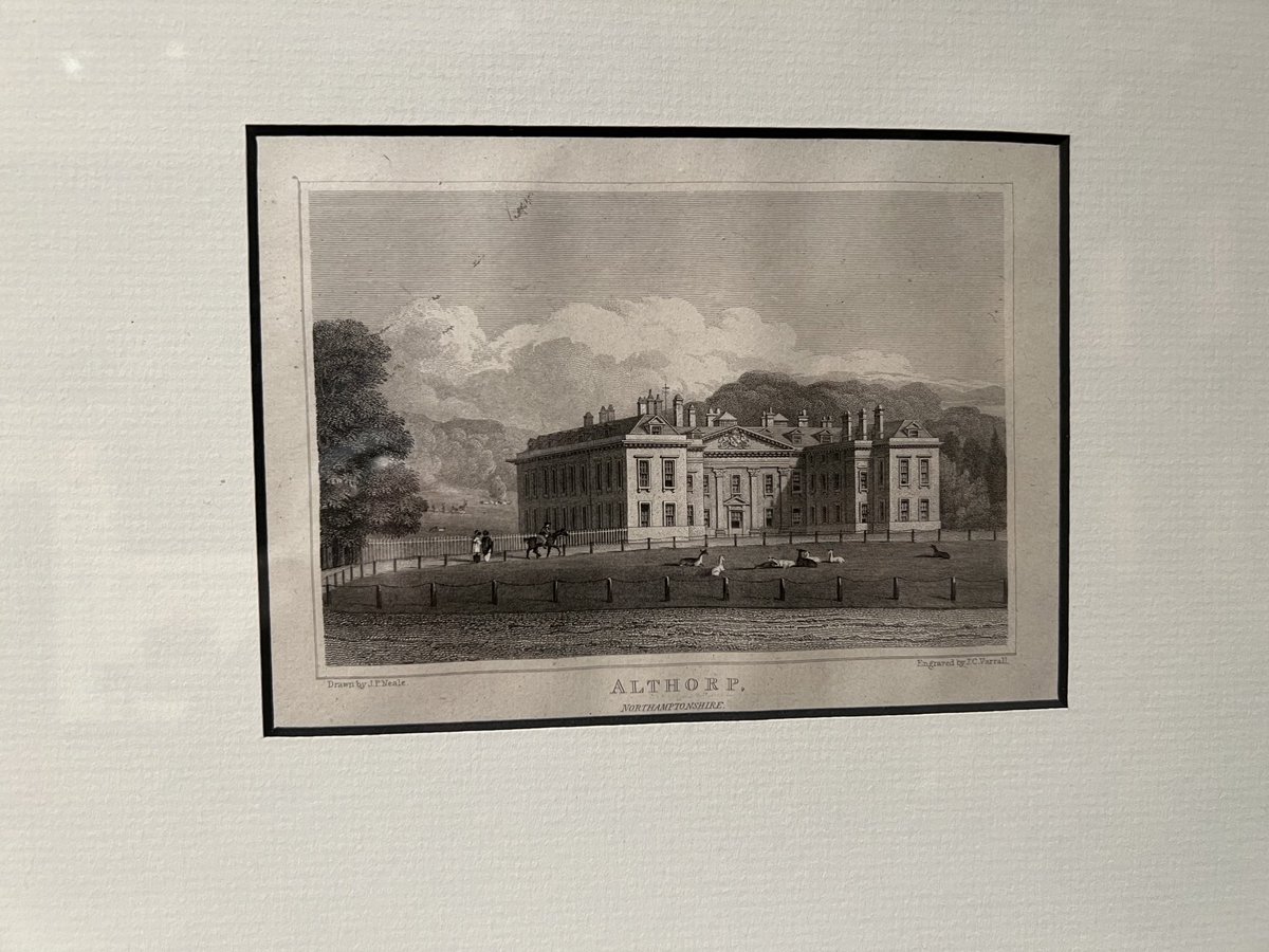 cspencer1508's tweet photo. Love this engraving of ⁦@AlthorpHouse⁩ from a couple of hundred years ago. Now the deer herd graze on the rear side of the House…. #animalsofalthorp https://t.co/fYS9AbZgxi
