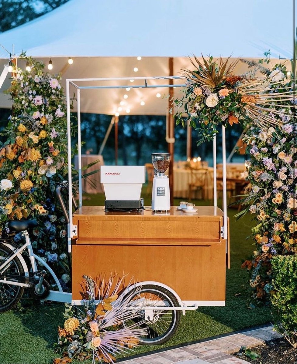 Have you seen @harvestcoffeebar newest addition? The cutest coffee bike in town has arrived and is booking up fast. Perfect for weddings, corporate events, and everything in between! Check out harvestbcs.com/events for more information and to book the bike for your next event!