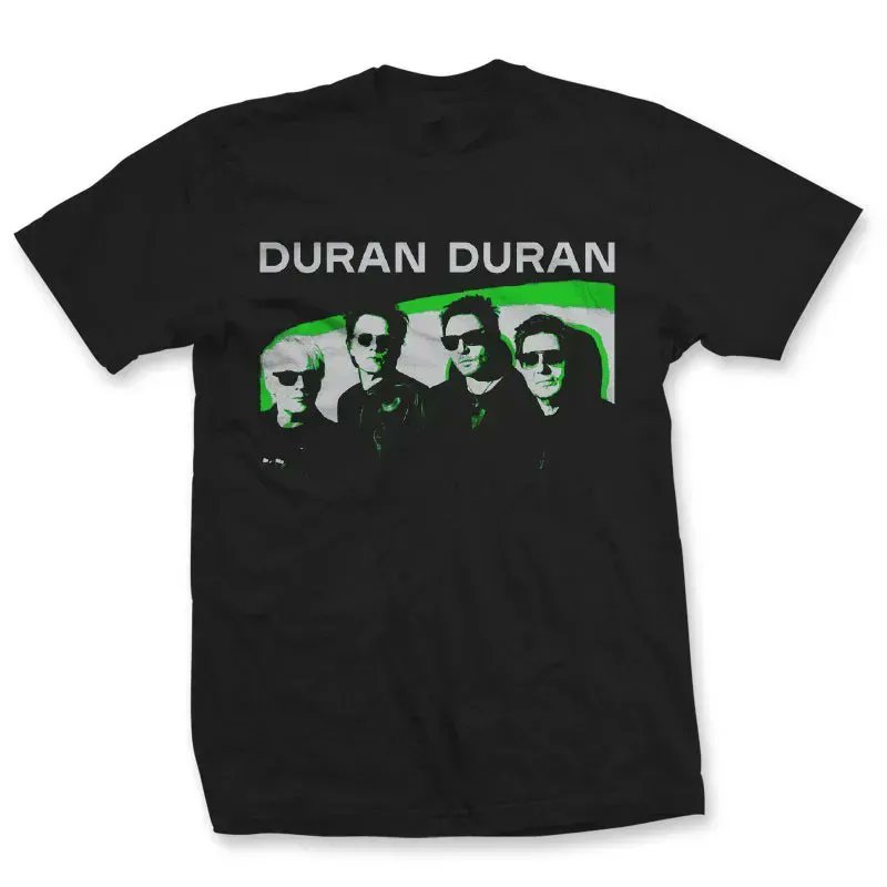 duranduran's tweet photo. Ace tee for warmer weather - 100% combed cotton unisex T featuring the updated GREEN and SILVER GREY version of the new band shot image #merchmatters
https://t.co/UMLLNBGAB2 https://t.co/KPOxoqj3Rw