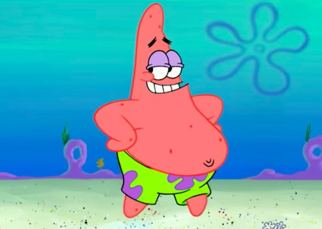 todays plus size character of the day is patrick star from spongebob! 