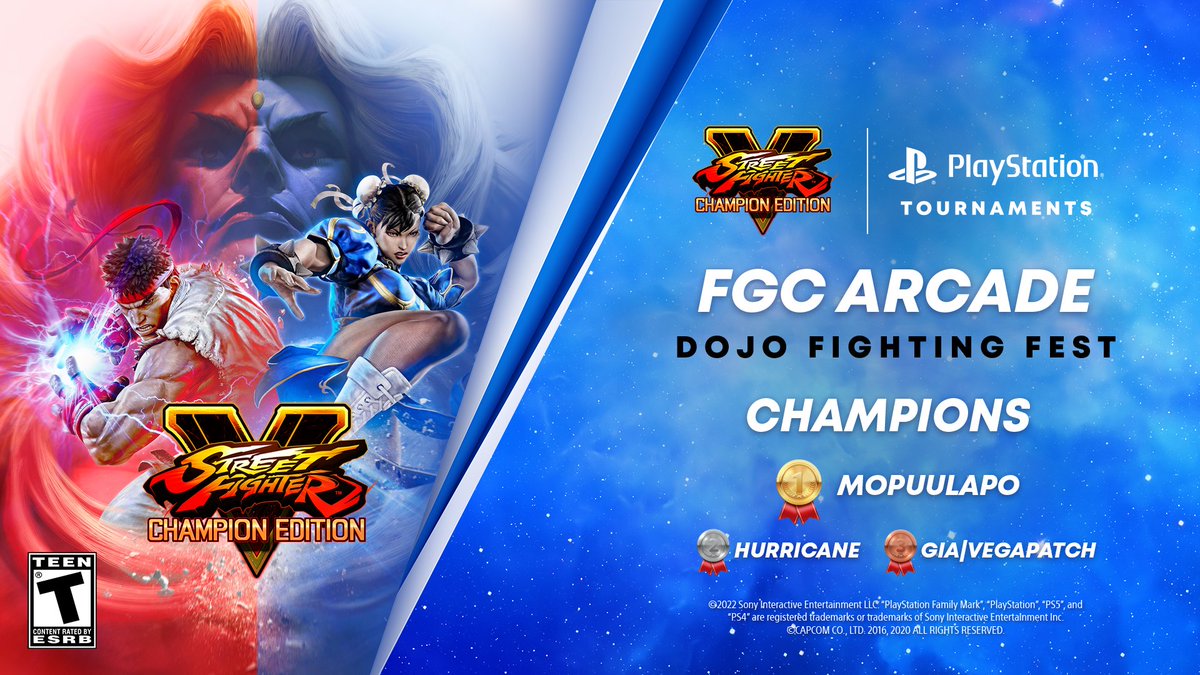 BCNFighters's tweet photo. Estos han sido los ganadores del torneo de #SFVCE del #DojoFightingFest de @PlayStationES🏆
GGWP 👏
🥇 @mopuulapo
🥈 @Hurricane_FGC
🥉 @Vegapatch
📺https://t.co/KCaNIKyxJe
📺https://t.co/PEC9Fmxv0X https://t.co/rmH5dnOU9c