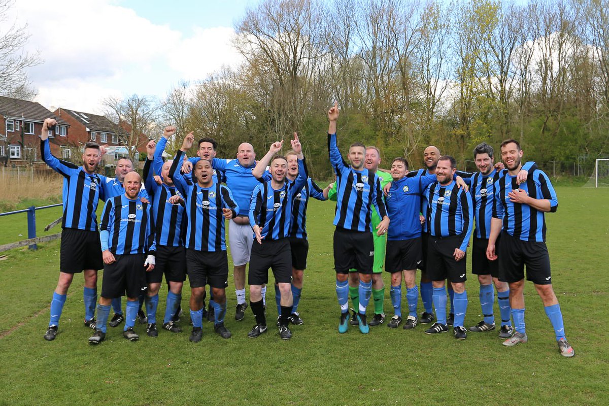 FcMellor's tweet photo. Cheshire vets Division 3 champions, from Liverpool, St Helens, Congleton, Warrington, Stoke, Manchester we did it. Champions 🏆 https://t.co/hPsJcGkKHa