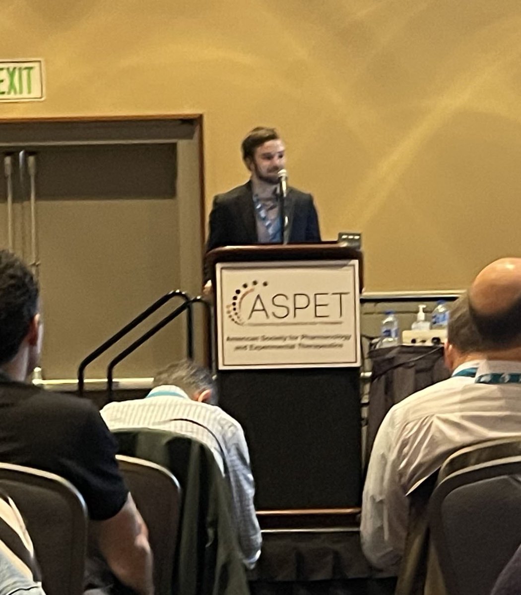 AlanSmrcka's tweet photo. Joseph Loomis giving an outstanding presentation of his proximity labeling validation work at ASPET #expbio2022 #ASPET22 https://t.co/VuAqPRwACM