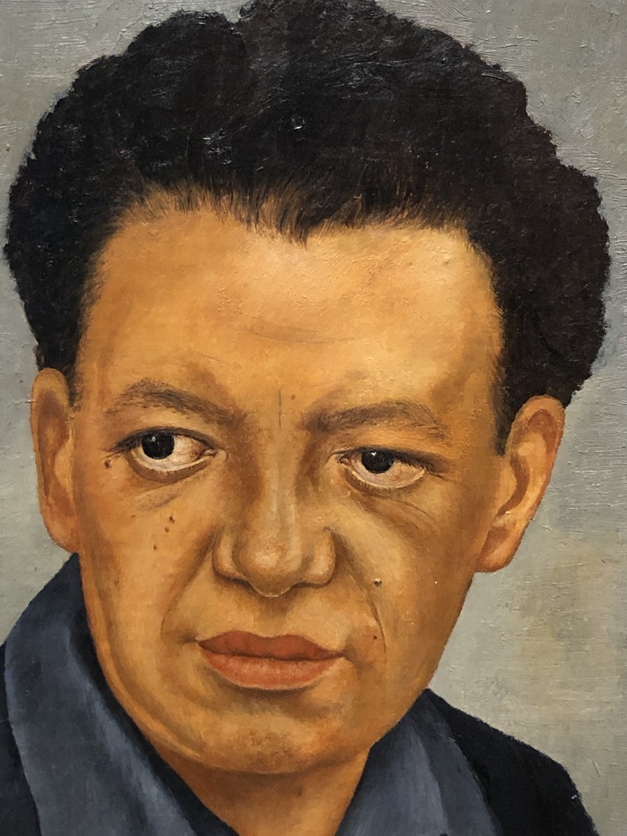 #FridaKahlo painted this portrait of Diego Rivera at one of the most complex moments of their relationship. They had separated two years earlier and would formally divorce in 1939, before reconciling and remarrying the following year.

'Portrait of Diego Rivera'