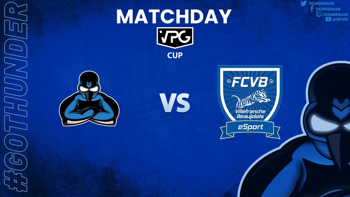 💥 MatchDay 
📅 JEUDI 07/04

🏆 ╏ <a href="/VPGFrance_/">VPG France</a> CUP (32eme de finale)⚽

🆚 ╏ <a href="/FCVB_eSport_CP/">FCVB eSport Club Pro</a> Espoir ✈
⏲️ ╏ 22h00

#GOTHUNDER #eSports