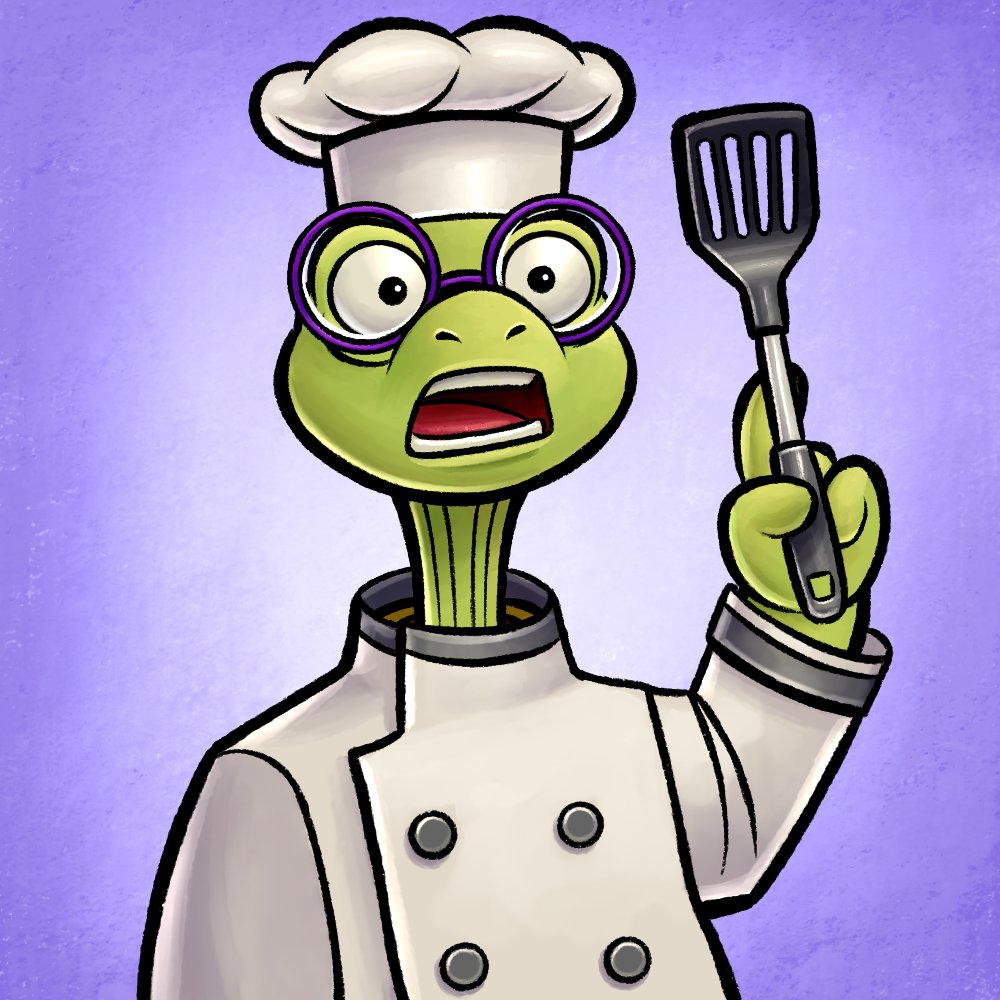 Turtles_Squad's tweet photo. The Sous-Chef de cuisine is the second in command after the Sushi Guy. For him, cooking is not only a profession but a passion. Honestly, no one can blame him.
#nft #nfts #NFTCommunity #NFTCollection https://t.co/cDvj48IQd4