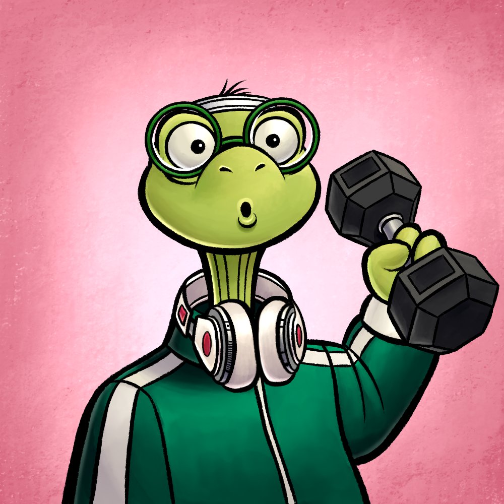 Turtles_Squad's tweet photo. his is the GYM guy, he never skip leg day, or any other day. “WORK WORK WORK” he always shouts!
#nft #nfts #NFTCommunity #NFTCollection https://t.co/61o3GqauYH