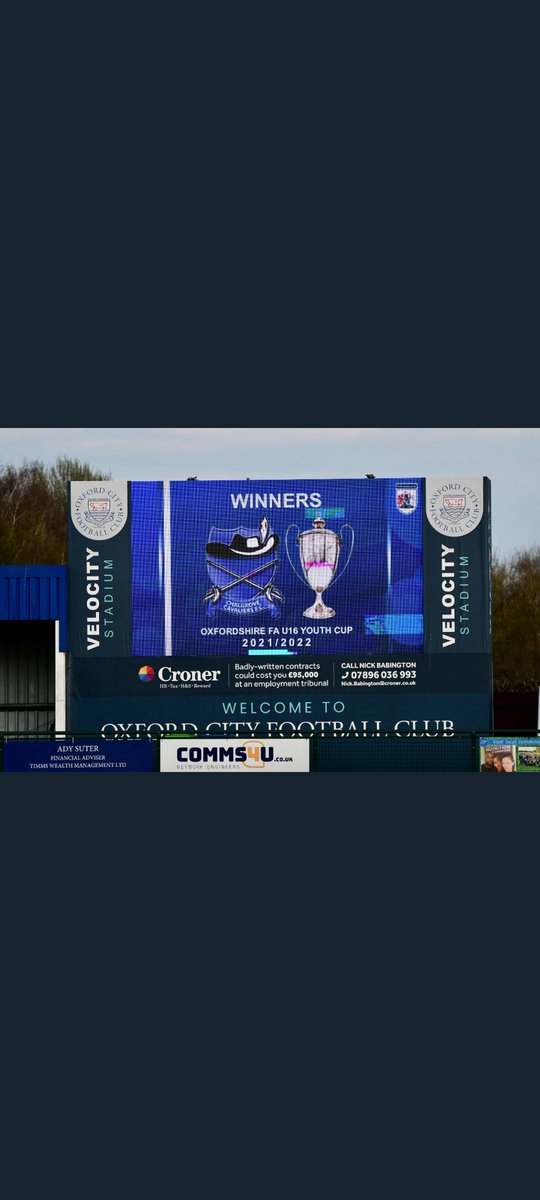 davecove's tweet photo. Superb performance by @ChalgroveFC U16s today to win OFA County Cup.
@FMGConsultingUK 
@theBSBco 
#ofa 
#roadtothevelocity https://t.co/FTDNzPQD2Y