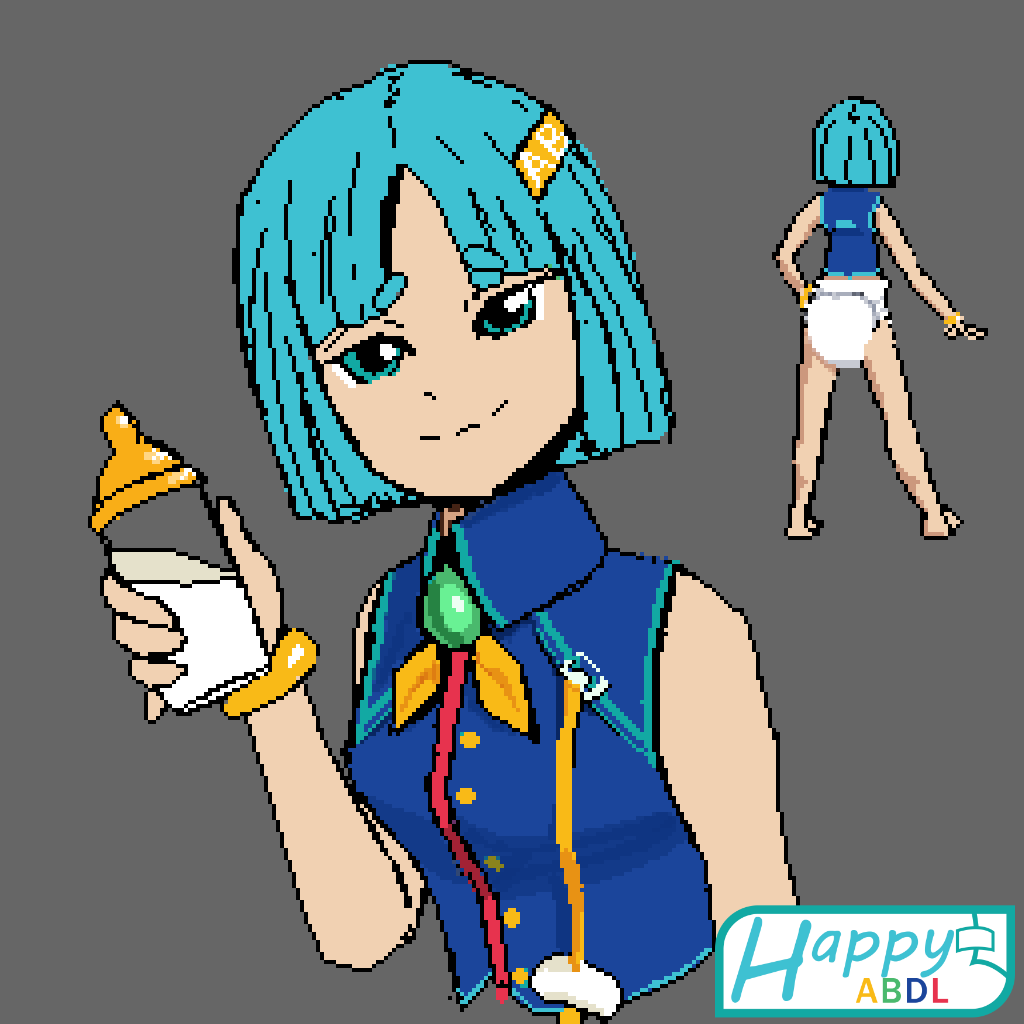 Working on my OC/mascot character. Trying to figure out outfits and and working the color palette into the design. Let me know what y'all think!
#abdlart #abdlartist #diaperart #diaperkink