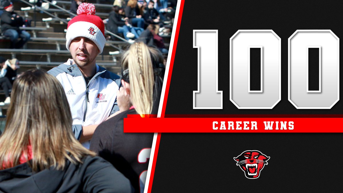 🚨BREAKING🚨

Congratulations are in order for <a href="/DU_WLacrosse/">Davenport Women's Lacrosse</a> head coach, Rob Harris!

With the Panthers' victory over Northern Michigan today, Harris now has 100 career victories with a record of 100-42 (70.4 win  %) in 8+ seasons!

#DUingWork