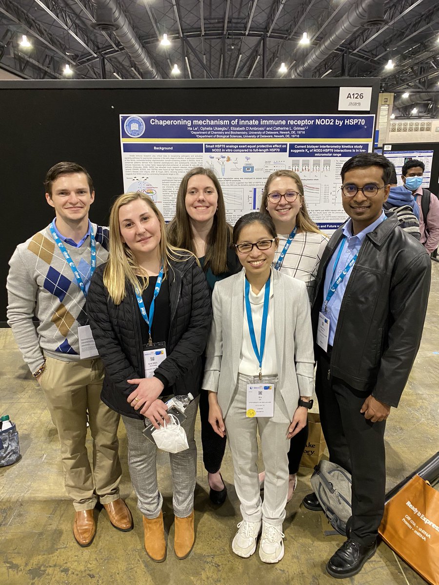 Dr. Kimberly Wodzanowski (@kawodzanowski) on Twitter photo Great day 2 at #expbio with some members of the <a href="/CLGrimesLab/">Catherine L Grimes</a>! Had a great time presenting my poster and supporting my lab member Ha Le with her poster today! <a href="/expbio/">Experimental Biology</a> <a href="/ASBMB/">ASBMB</a> #asbmb2022 Great day 2 at #expbio with some members of the <a href="/CLGrimesLab/">Catherine L Grimes</a>! Had a great time presenting my poster and supporting my lab member Ha Le with her poster today! <a href="/expbio/">Experimental Biology</a> <a href="/ASBMB/">ASBMB</a> #asbmb2022