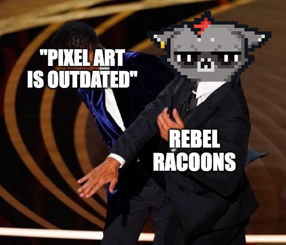 RebelRacoons's tweet image. There are people buying pixel art frogs and potatoes.

Are we a joke to you?
#thisisnotourfinalform #nftcollector