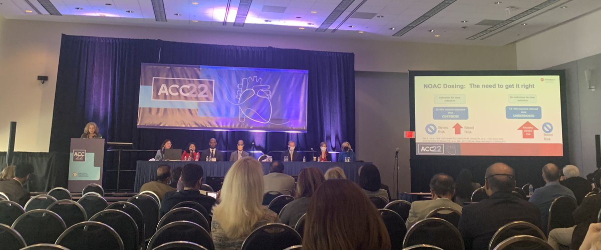 Stephanie Dwyer Kaluzna (@stephdwyer21) on Twitter photo Packed house as <a href="/VickiGrooPharmD/">Vicki Groo</a> discusses anticoagulation in the elderly with atrial fibrillation. Proper dosing is CRUCIAL for patients to receive the proper benefit
#ACC22 #ACCCVT <a href="/accpcardprn/">ACCP Cardiology PRN</a> <a href="/UICPhPr/">UIC Dept Pharmacy Practice</a> Packed house as <a href="/VickiGrooPharmD/">Vicki Groo</a> discusses anticoagulation in the elderly with atrial fibrillation. Proper dosing is CRUCIAL for patients to receive the proper benefit
#ACC22 #ACCCVT <a href="/accpcardprn/">ACCP Cardiology PRN</a> <a href="/UICPhPr/">UIC Dept Pharmacy Practice</a>