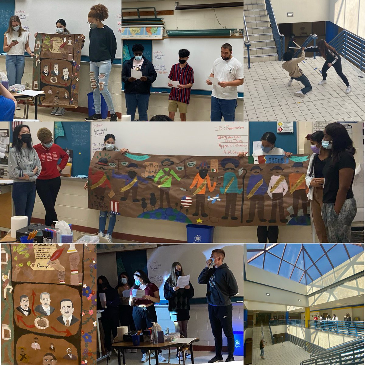 IBatSmith's tweet photo. The Mexican Revolution PBL-style! Murals, live action novelas, and songs by the IB seniors! π²π½ #IBHOA #pOSsIBilities @OscarSmithHigh https://t.co/OPA0cyAuGN