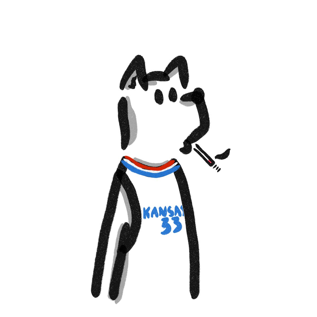 Rock Chalk BadDog 🏀 

Been obsessed w/<a href="/BadDogsClub/">BadDogsClub</a> from the minute I laid eyes on em n it's only fitting I snagged this bad boi since a whole swathe of my fam are Jayhawks. I'm a Sooner but gonna have some fun rubbing this one in my cousins face 😂 #RockChalk #Jayhawks