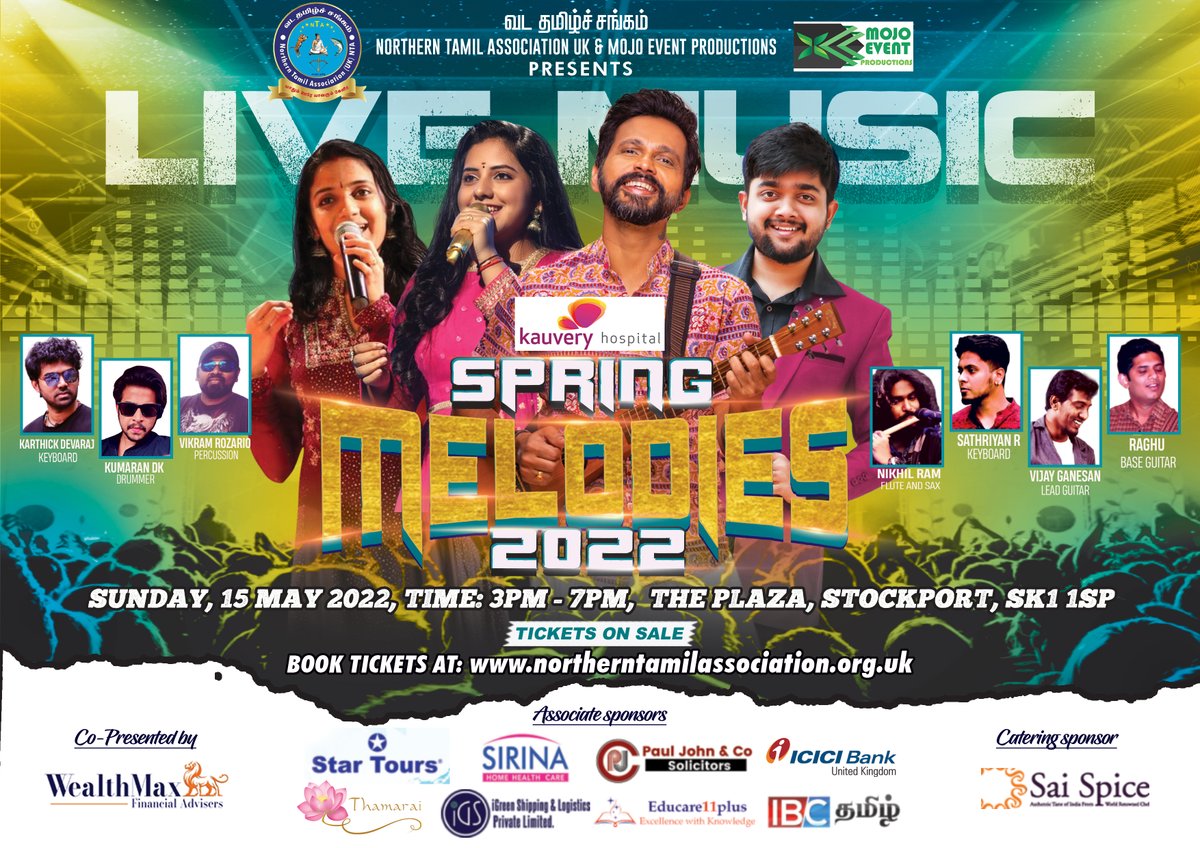 Spring Melodies 2022 - A Live Music Concert - Buy tickets at buytickets.at/northerntamila…