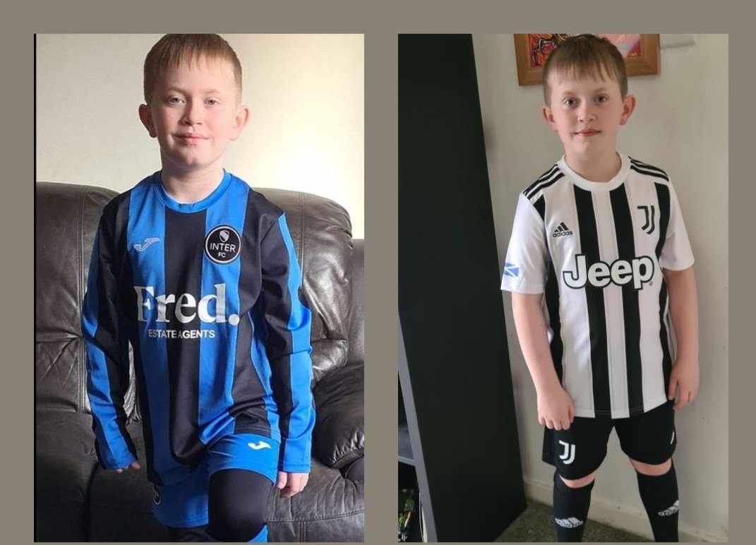 RockerLorraine's tweet photo. @JuveAcademyScot @Inter_FC2013 @UofGSport Yep @Inter_FC2013 No2 is swapping kits for the week and will see you guys tomorrow⚽️👍 https://t.co/uJ9FuuFZk0
