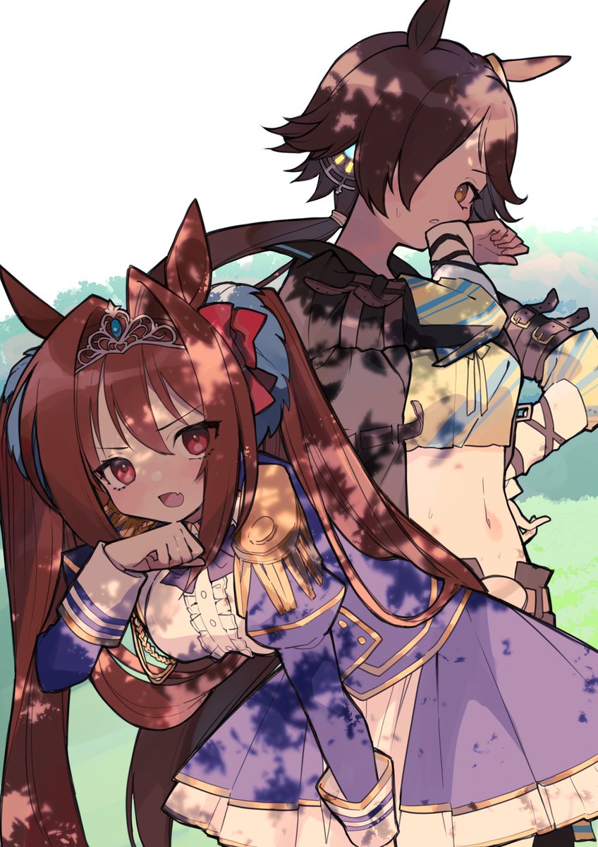 ダイワスカーレット(ウマ娘) ,ウオッカ(ウマ娘) 「この2人好きです

#ウマ娘プリティダービー #ウマ娘
#ダイワスカーレット #」|とらたのイラスト
