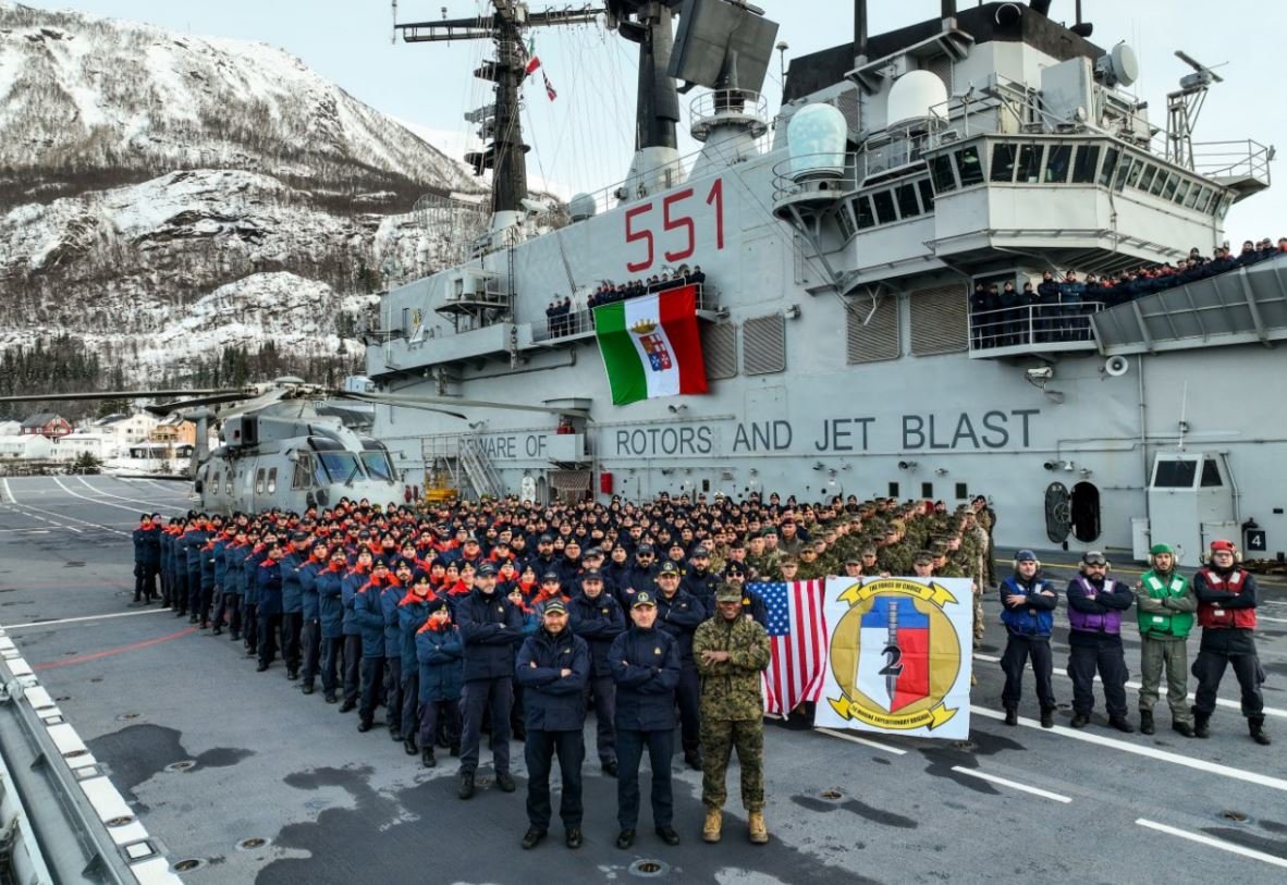 See you Norway... from Garibaldi C551 aircraft carrier. 
#ColdResponse22 
📸: Italian MoD