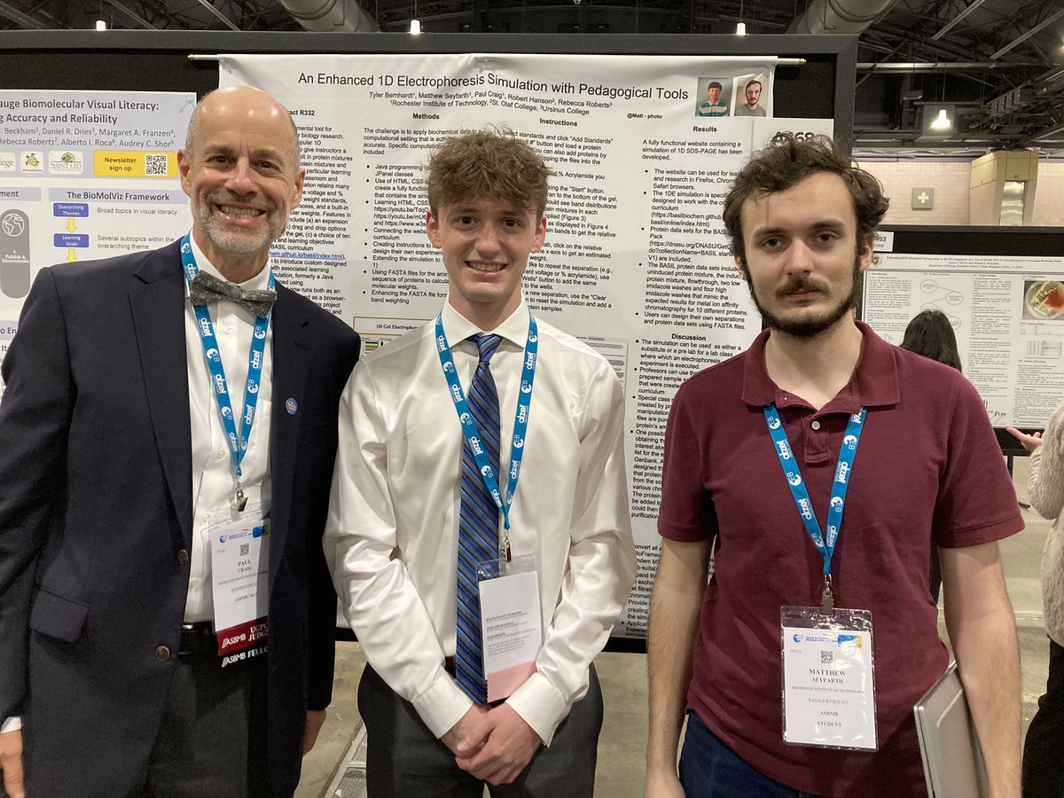 pac8612's tweet photo. Tyler Bernhardt and Matthew Seyfarth presented their poster at the #ASBMB2022 meeting in Philadelphia. https://t.co/42xp6WHK2I
