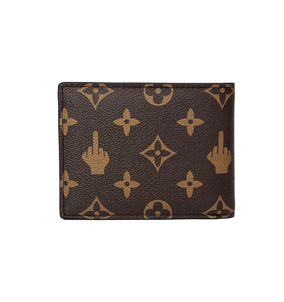 FUCKYOURBRAND LV Leather Wallet, Used in good