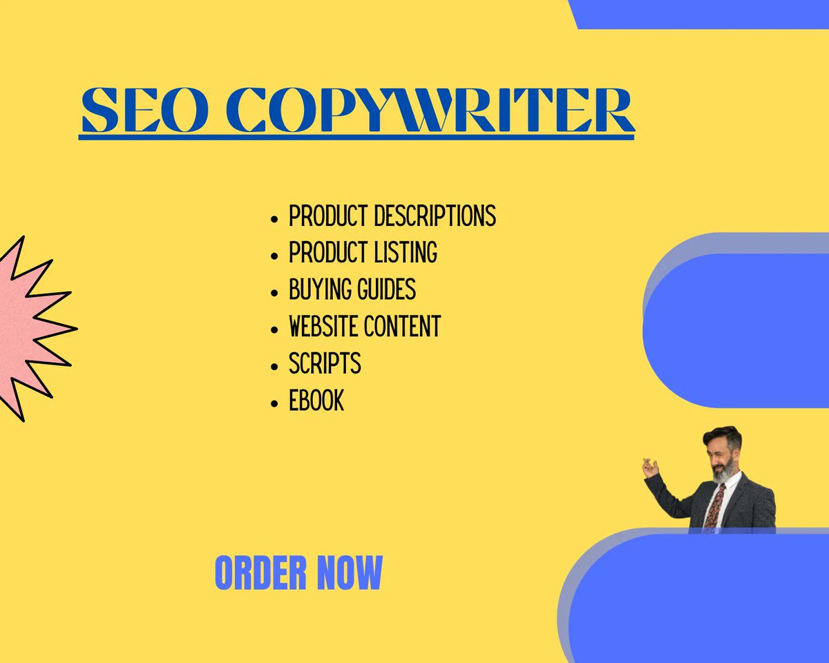DEFTWebCustoms's tweet photo. 𝗦𝗘𝗢 𝗖𝗢𝗣𝗬𝗪𝗥𝗜𝗧𝗘𝗥! On #Fiverr

https://t.co/qGJKfCbTMF 
ORDER NOW!
#SEO #business #marketing #designer #wordpressdeveloper #AffiliateMarketing #ecommerce #Amazon #Shopify #Google #PPC https://t.co/BjjMKQKC7a