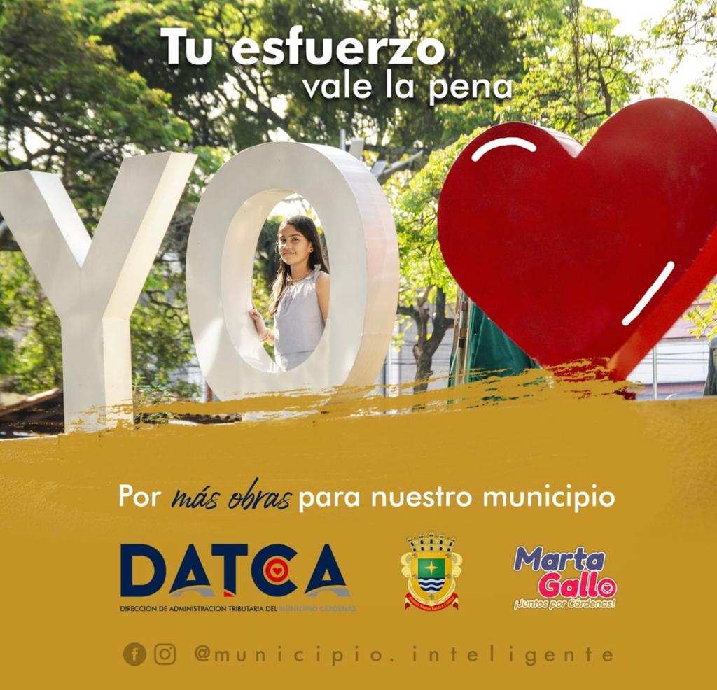 GobCardenas's tweet photo. La cultura tributaria nos beneficia a todos, el cumplir tu obligación a tiempo trae prosperidad a tu municipio a las vez que brinda confort, seguridad y bienestar. Tus Tributos se convierten en obras para tu Municipio!
¡Juntos por Cárdenas! ❤ https://t.co/V9TP3od2LA