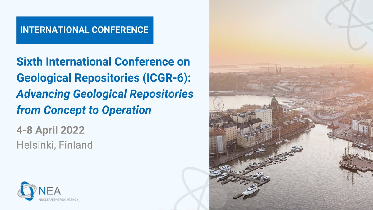 The Sixth International Conference on Geological Repositories (ICGR-6) to start in Helsinki on Monday!
<a href="/Posiva_fi/">Posiva Oy</a> and <a href="/PosivaSolutions/">Posiva Solutions</a> participating the conference to share our lessons learned from several decades to support also other nations in proceeding in their programs well