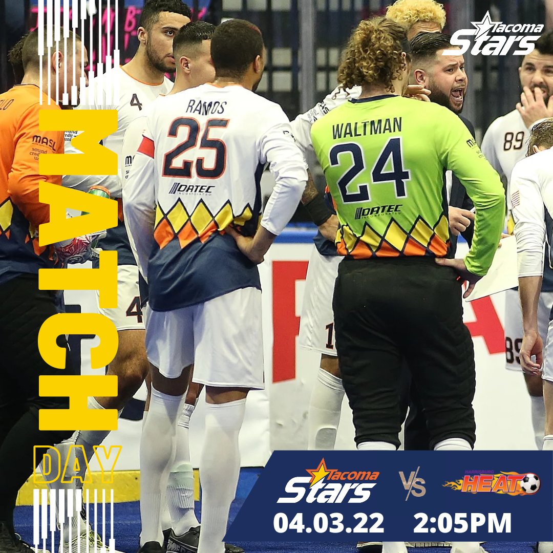 TacomaStarsSC's tweet photo. The Tacoma Stars end their season in Harrisburg taking on the Heat. Watch on https://t.co/YQ3qmdFuPK Let's Go Stars
#maslsoccer #tacomavsharrisburg
#starsfamily #Starssoccer #Tacomastars #starsvsheat https://t.co/kaFnHO479u