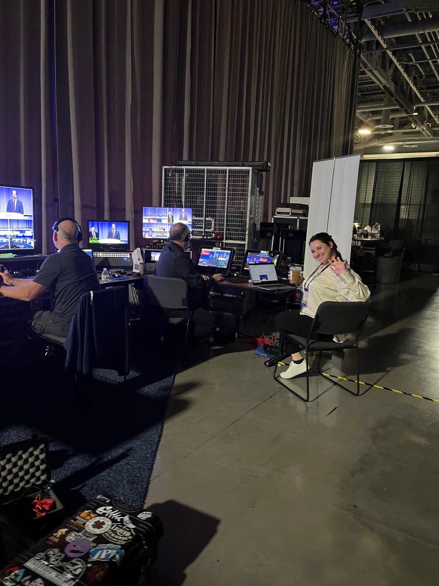 ACCinTouch's tweet photo. Behind the scenes at the #ACCFIT Jeopardy Semifinals:💻ACC staff are streaming the session LIVE on Facebook now: https://t.co/bjVj8HoYJG #ACC22 #LifeAtACC https://t.co/3TMrIPQ6VI
