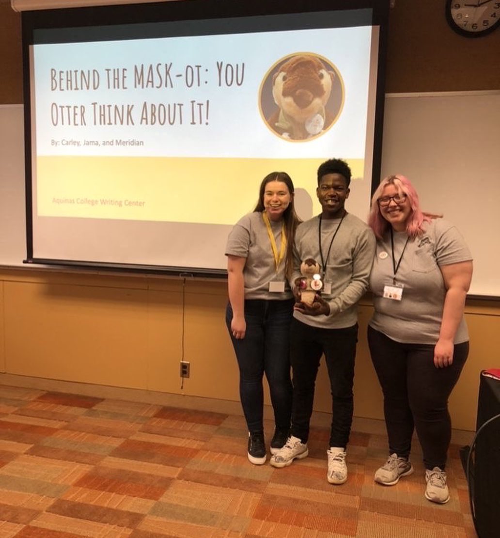 writingcenterAQ's tweet photo. We had a very successful trip to the East Central Writing Centers Association conference! The presentations given by our consultants were amazing, and lots was learned throughout the weekend.
#aquinascollegegr #aqwriters #aqstudents #ECWCA https://t.co/1Zqxz1j1Y4