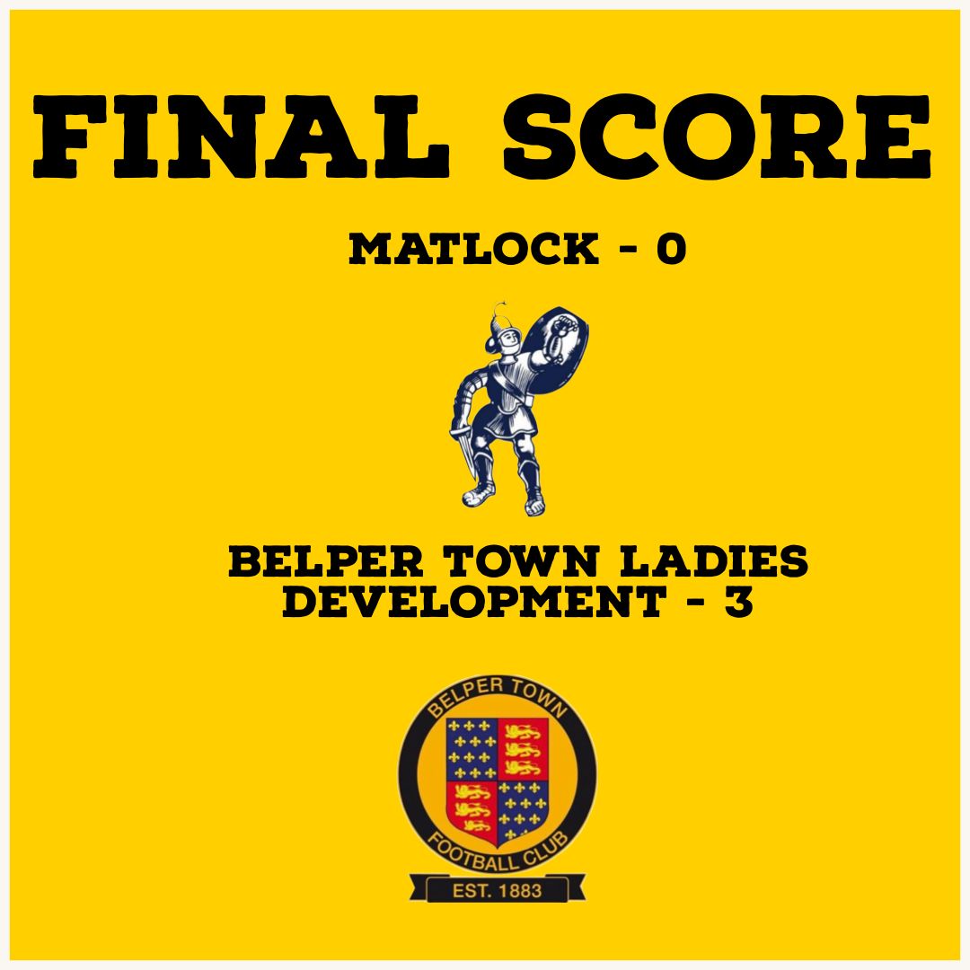 BelperTownLFC's tweet photo. Some good news in yellow today as our Reserves beat local rivals Matlock 3-0. Another example of how far our reserves have come this season, they also had several players missing but dug in and took the dub! 

💛🖤 https://t.co/J5PypSyeZd