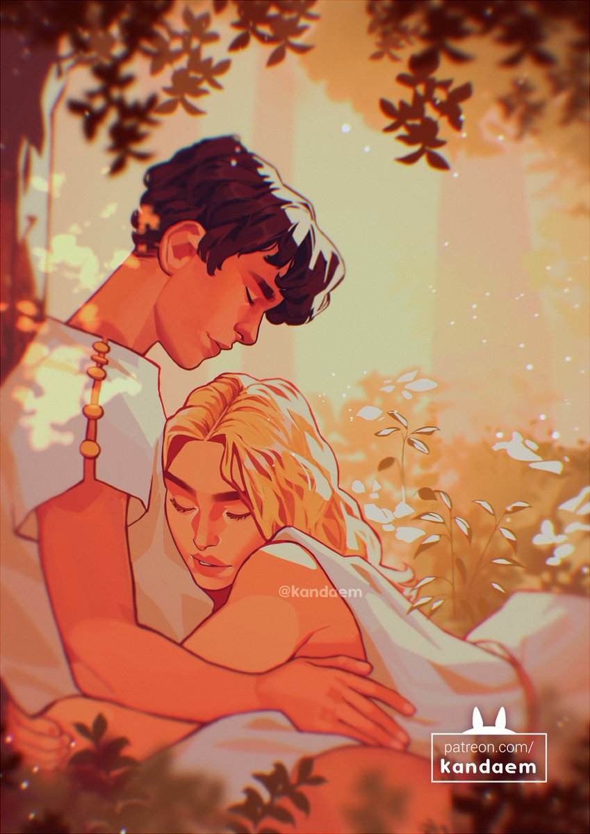 kandaem's tweet photo. re-listened to the audiobook of the song of achilles this weekend, so ended up finishing this old piece of the best boys. 💌 #thesongofachilles https://t.co/QOpSG2oqH4
