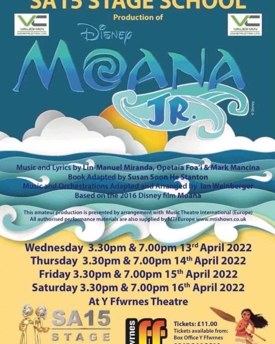 SA15Stageschool's tweet photo. Moana’s boat is almost ready to set sail in search of Maui, in the hope of returning the relic to Te Fiti and saving her people 🌸 🌊 🛶 

Get your tickets now…
https://t.co/KfTqpwMMtx
#theatre #moanajnr #musical #stage https://t.co/eRSVuh6UJ3