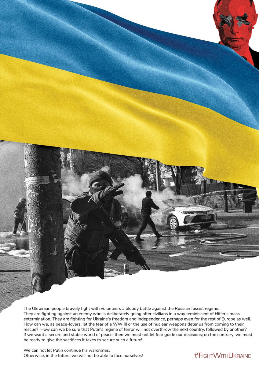 hedegard_peter's tweet image. Should we let Putin attack all non-NATO countries and only react when it's too late?
Should we in the future be able to face ourselves, or should we shut them down to massive war crimes against civilians not seen since WW II? 

#FightWithUkraine #StandTogether #UkraineRussiaWar
