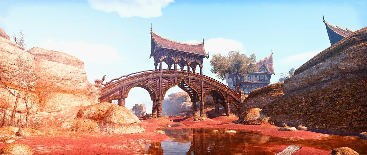 Xylluk's tweet photo. S'ren-ja Bridge #ESO #ESOFam #ElderScrollsOnline #ReapersMarch #ElderScrolls https://t.co/uIKw5OWTFc