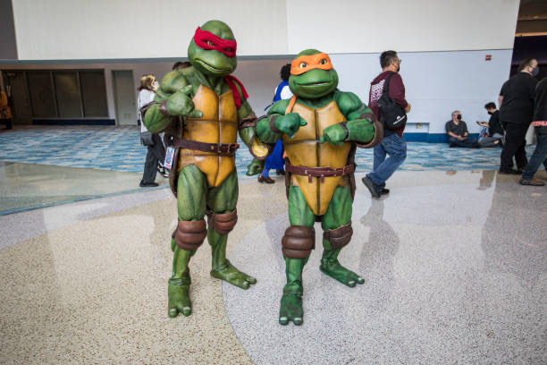 StarfleetUnderG's tweet photo. So Patrick and Nathan are out at #wondercon22. And either they ran into some cool alien space ninjas, or it’s actually them in disguise? Ok, fine, it’s not them.🖖🍕 https://t.co/Zx3UIptyG5