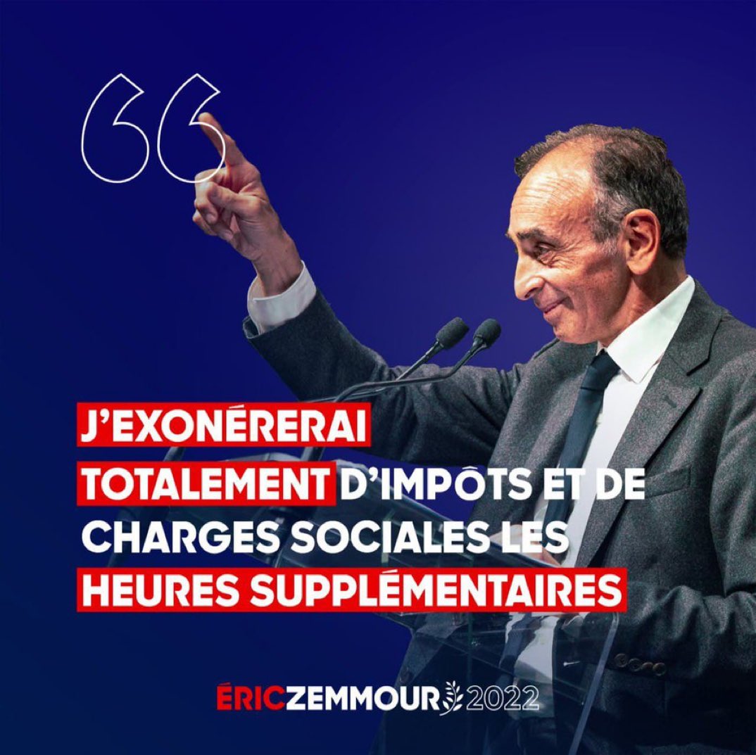 IamGroot62500's tweet photo. Éric #Zemmour : J’exonérerai totalement d’impôts et de charges sociales les heures supplémentaires.
#ZoneInterdire #JeVoteZemmour #PourLesFrançaisOubliés https://t.co/jZ96hPgyog