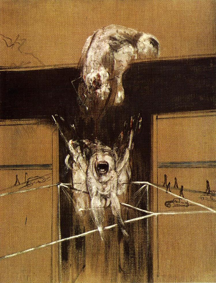 baconartbot's tweet photo. Fragment of a Crucifixion, 1950 #bacon #francisbacon https://t.co/BNE6kM9Za3