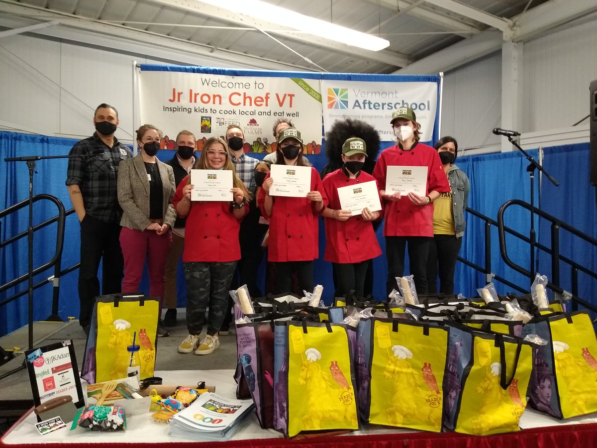 Burlington_Tech's tweet photo. Congratulations to BTC Chef C &amp; Junior Iron Chef participants! Lively Local Award for HS Team:
BHS Team Turnip the Beet 
Culinary Arts &amp; Health Sciences &amp;  BHS students!

Crowd Pleaser Award for Middle School Team
HMS Team Whisks and Rewards
Super proud of your skills! https://t.co/K3PhBeko1p