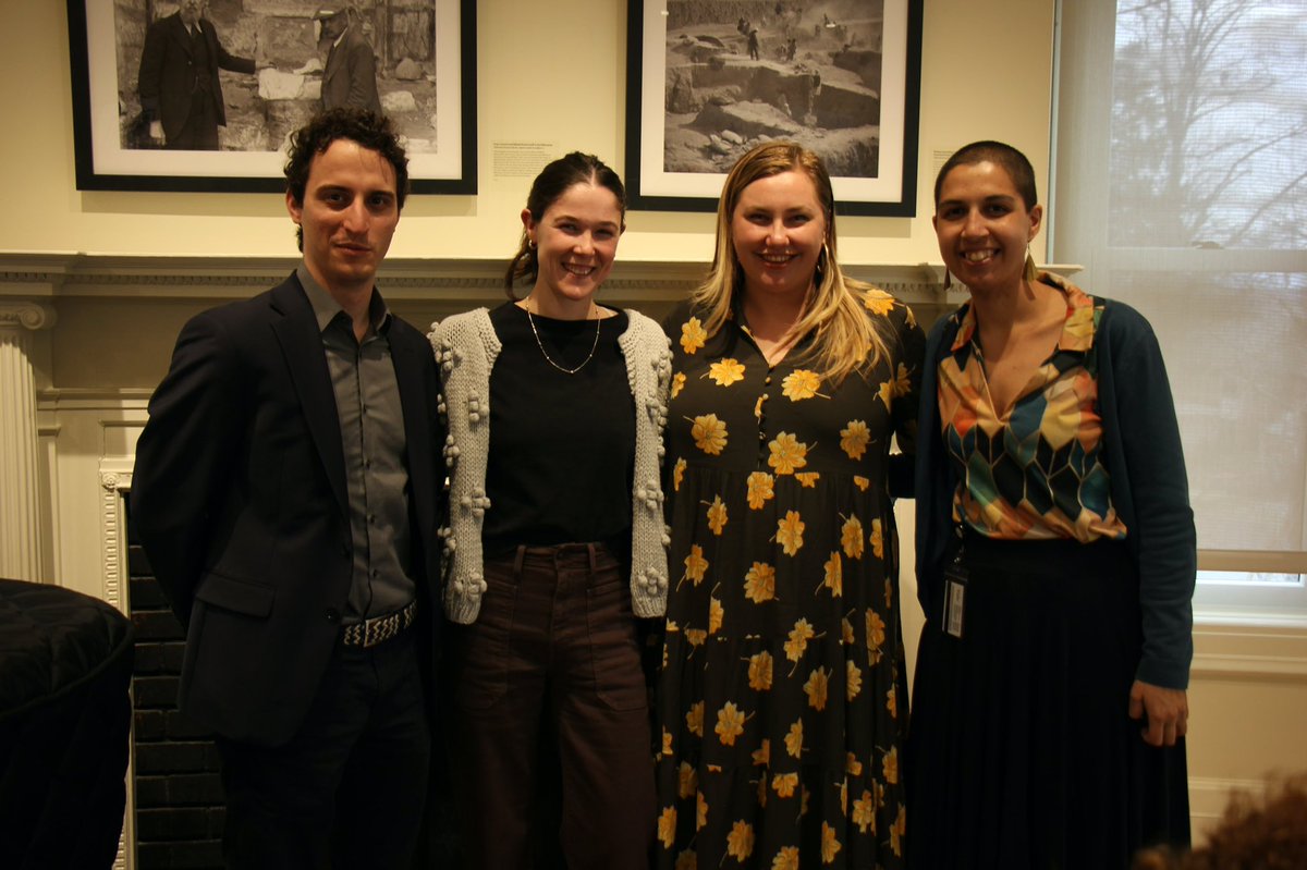 EleanorMartin's tweet photo. Had the best time helping out at the #DuraEuropos2022 conference this week! Hats off to Anne Chen and @LR_Brody for their organizational prowess, my fellow grad assistants (pictured here), and the speakers for their excellent and thought-provoking papers. This was such a joy! https://t.co/koqXVryRn8