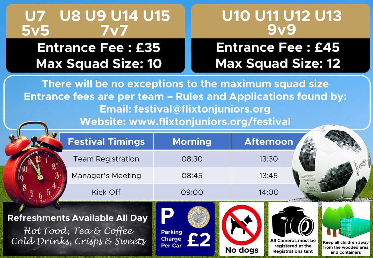 Flixton Juniors will be hosting their 50th Jubilee Festival of Football in June. Please go to flixtonjuniors.org/festival for more information and to apply to join us.