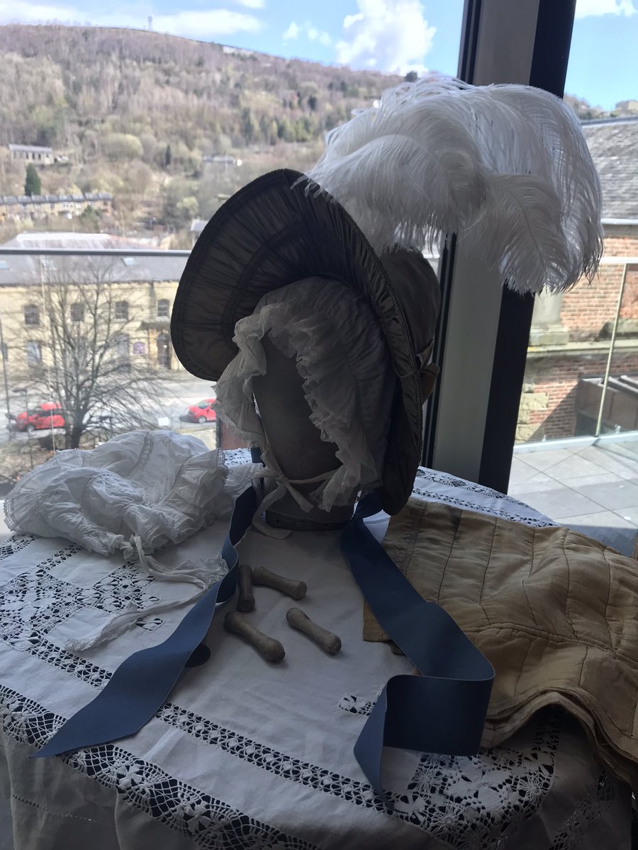MuseumElinor's tweet photo. Great @historywardrobe talk @ThePieceHall as part of the @ALBW20201 with lots of interesting info about gussets, draws, and bum pads! Lovely to get my hands on these beauties! #AnneListerFashion #FashionHistorian https://t.co/4rRmoEOe00