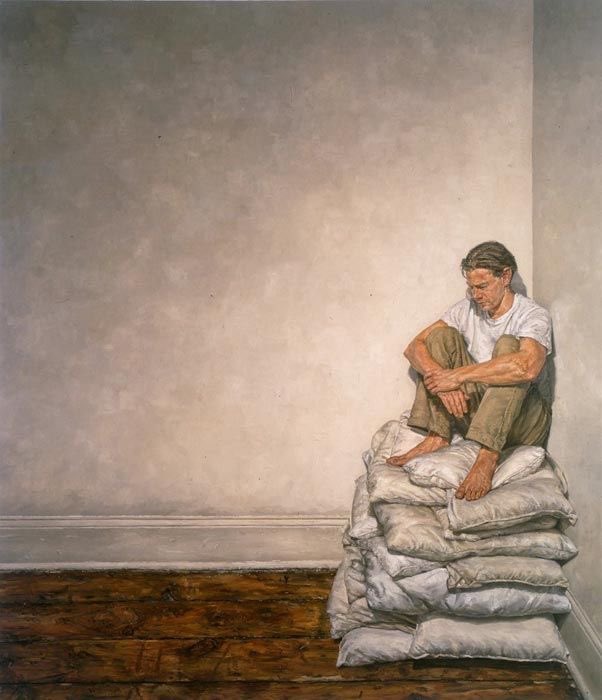HSARTBOT's tweet photo. “Harry you’re no good alone. Why are you sitting at home on the floor? What kind of pills are you on?” - As It Was: Harry’s House 

Artist: Clive Smith, ‘One Reflection’ - @/clivesmithstudio on instagram. https://t.co/b5qpvIp89M