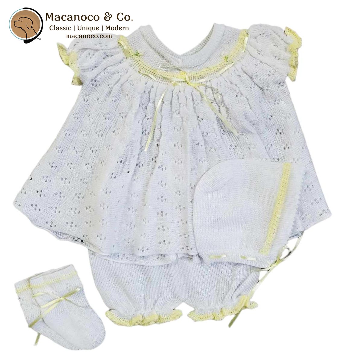 Macanoco's tweet photo. Macanoco and Co. Lady Blanche Knit Set White/Yellow - https://t.co/v6kykHDBEB
#MacanocoAndCo #Macanoco #Boutique #Miami #Fashion #ToyStore #ChildrensBoutique https://t.co/7ZbBj4g51Z