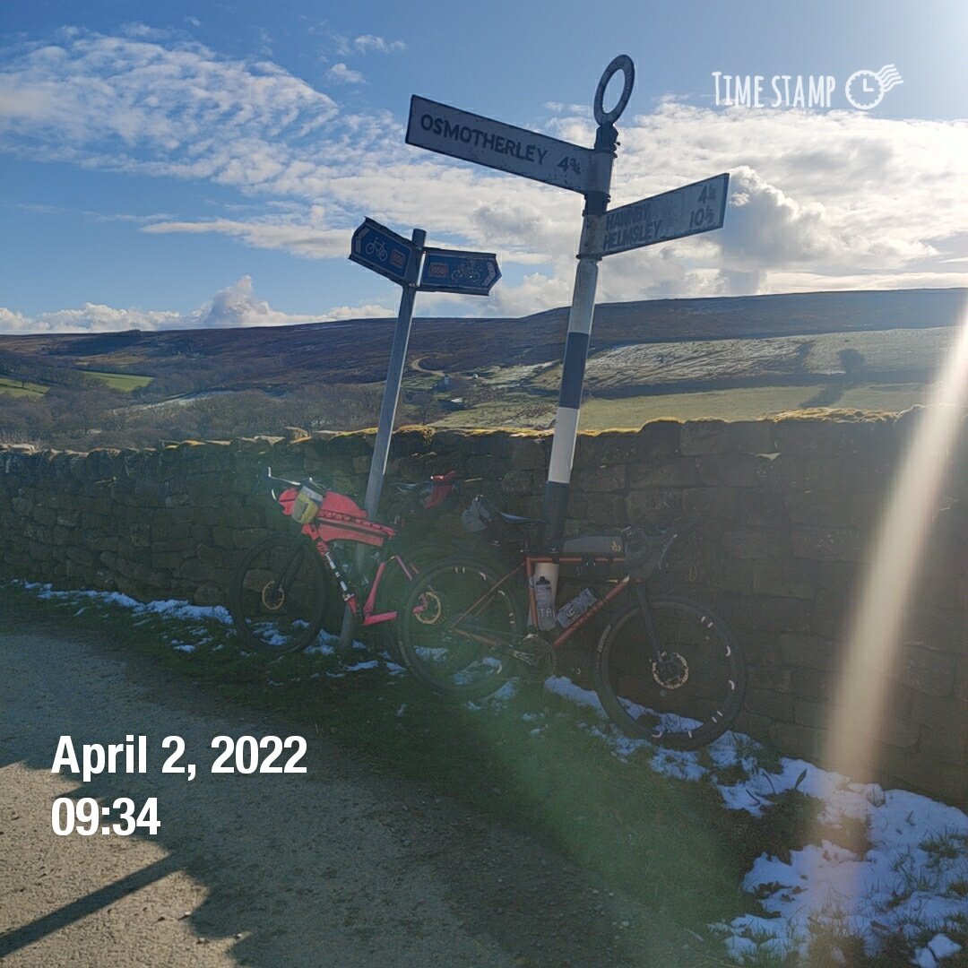 TaylorLDoyle's tweet photo. I'm SO good at this. The last one was CP 2, here is CP 3! North Yorkshire Moors signpost :) #TransEngland22 https://t.co/GQeNCUVlcY