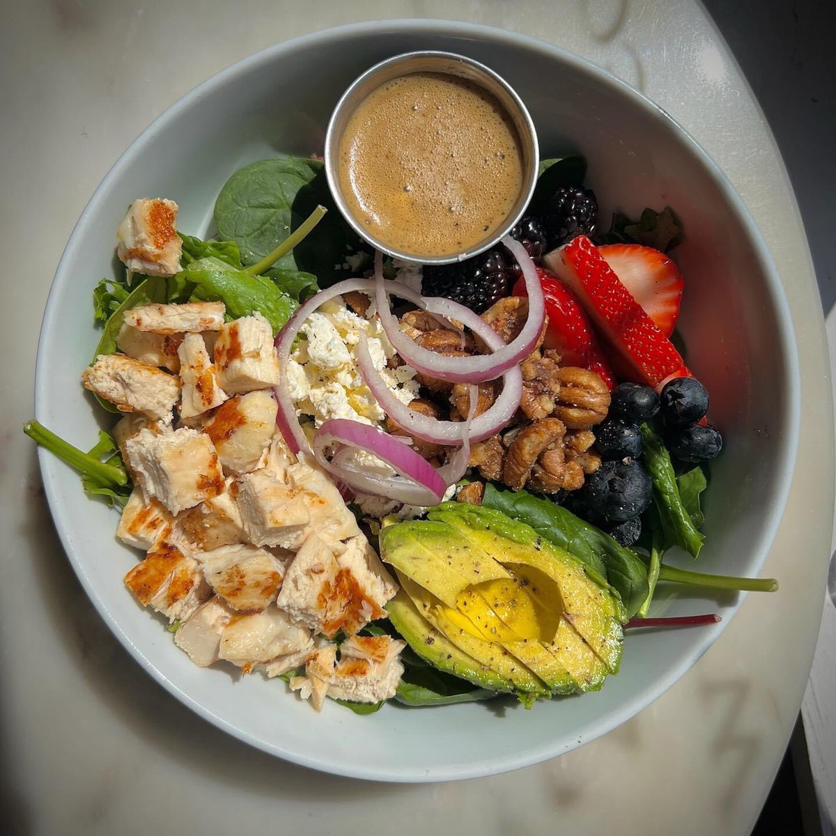 TCHAtmore's tweet photo. Happy Sunny Sunday ☀️Today is the last day for our Berry Bowl 🍓🫐 We also have our full menu available including our new beer, wine &amp; mimosa menu!  We’re open 12-4p today. Hope to see you out enjoying this beautiful day. We have outdoor seating to help with doing that! #coffee https://t.co/jiRrwKuZ0v